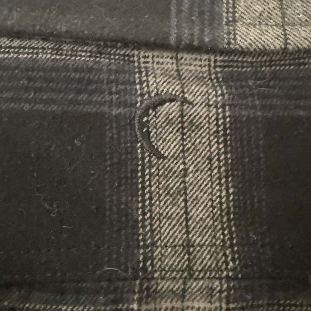 Zyia Active Women's M Black Gray Plaid Long Sleeve Snap Front Flannel Shacket - Picture 4 of 7